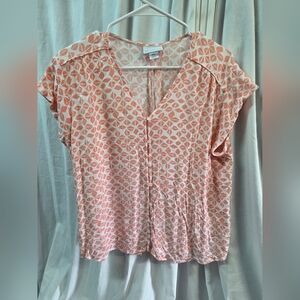 Women's Peach Patterned Top